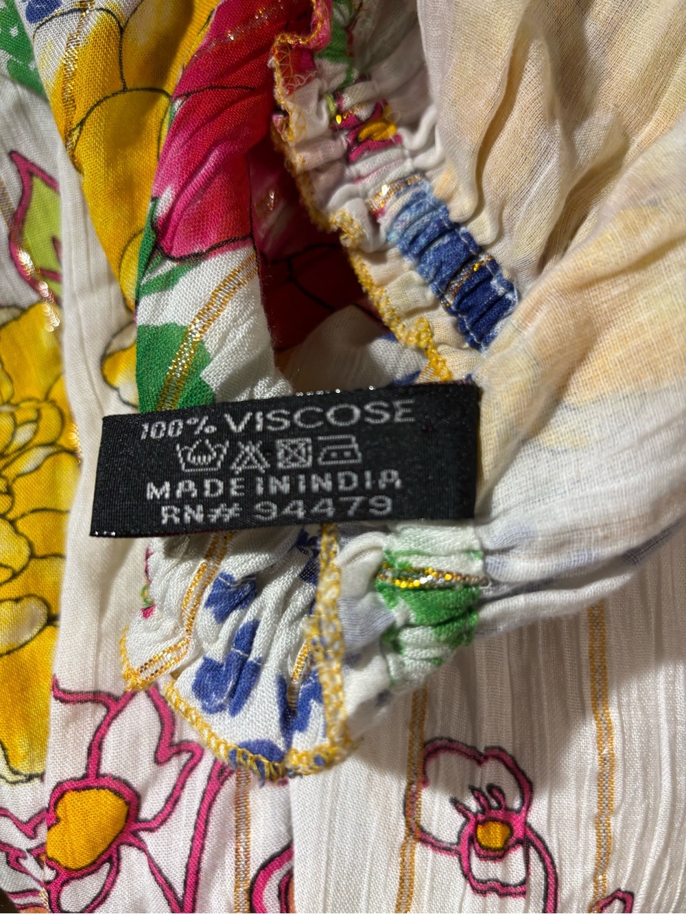 Me2Magic Boho Floral Maxi Dress in Off White with Multicolor Print - Picture 6 of 6
